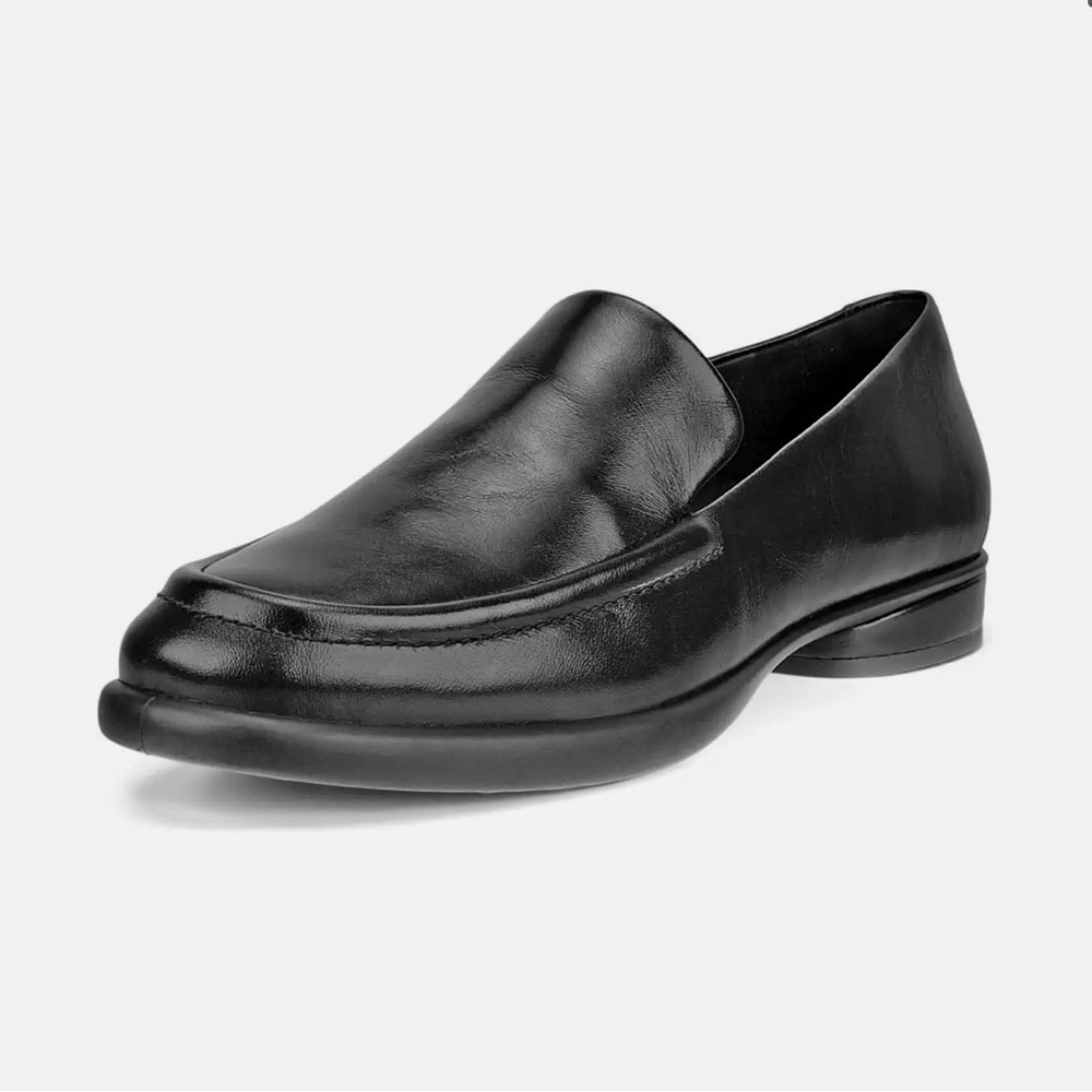 Ecco Sculpted Luxe Smooth Black Leather Loafers 9